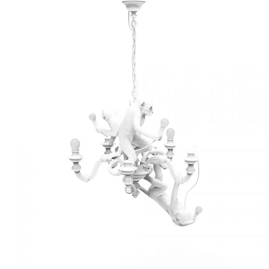 Monkey Lamp - Chandelier White By Seletti