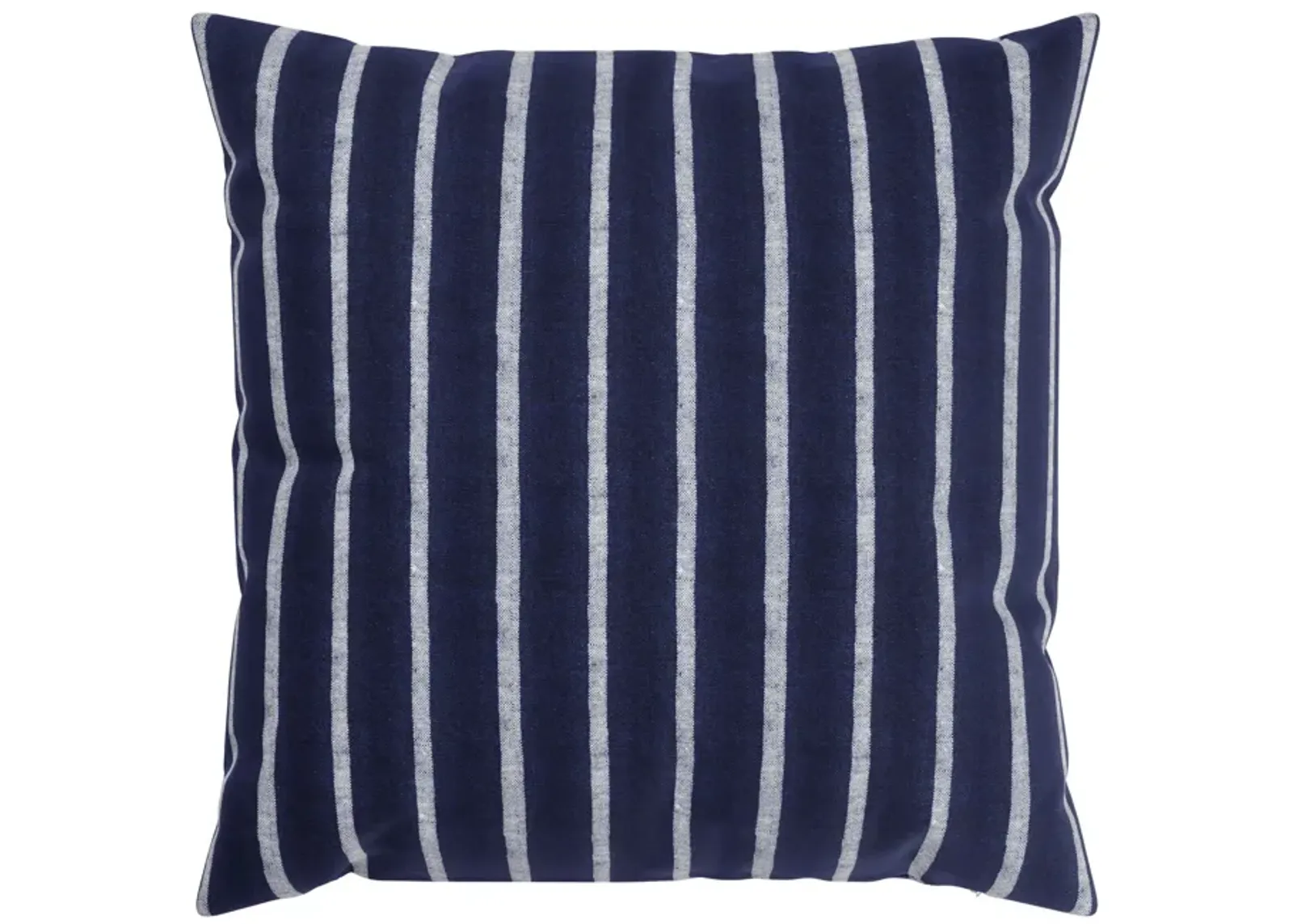 Dobby Navy & White Stripe Linen Pillow