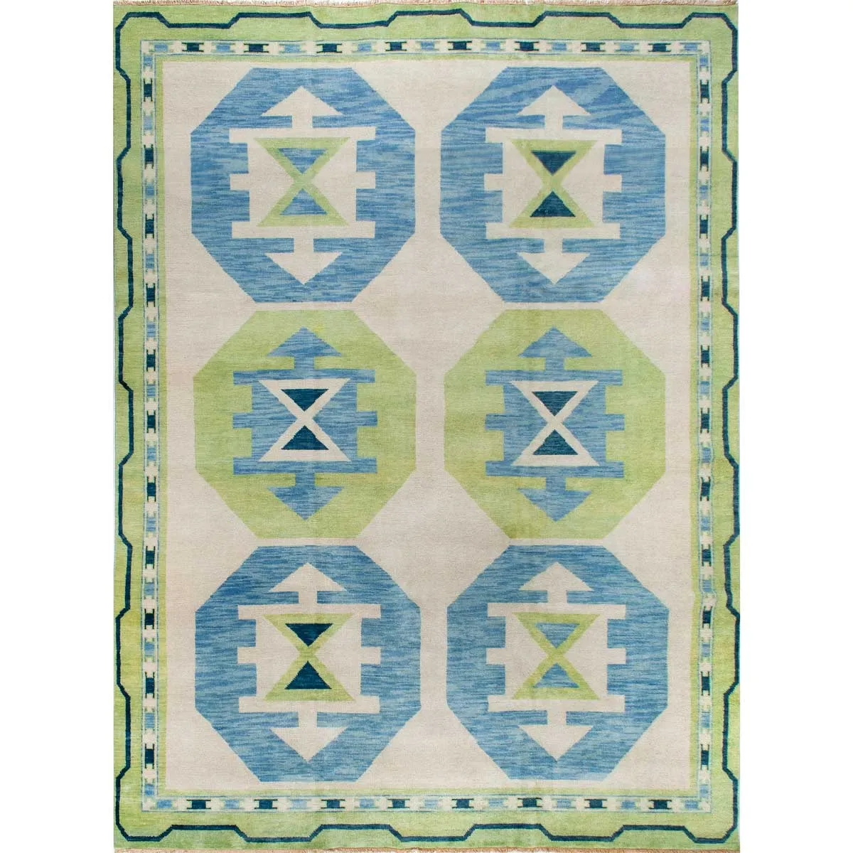 Charleston Lime Turkish Knot Rug