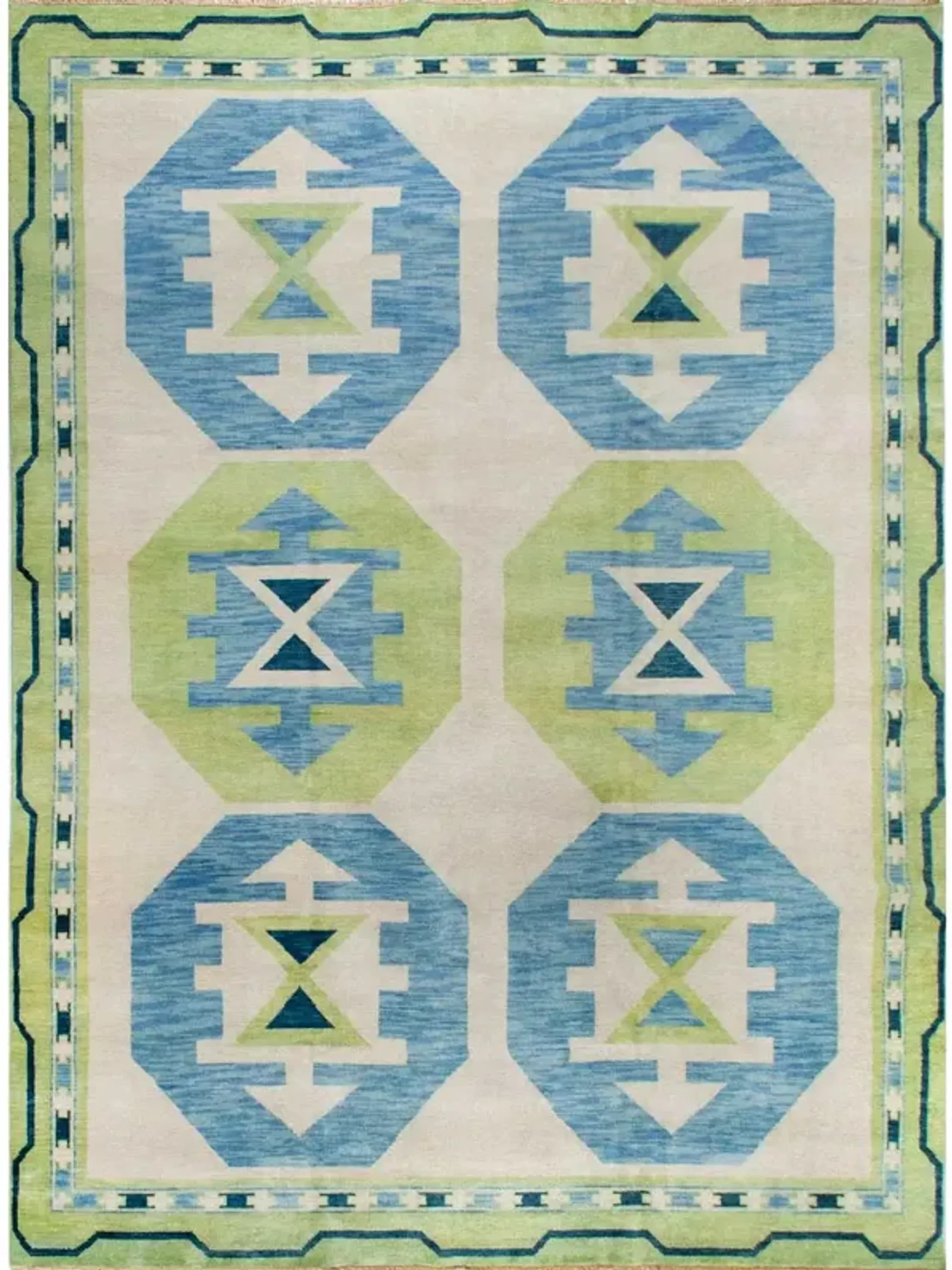 Charleston Lime Turkish Knot Rug