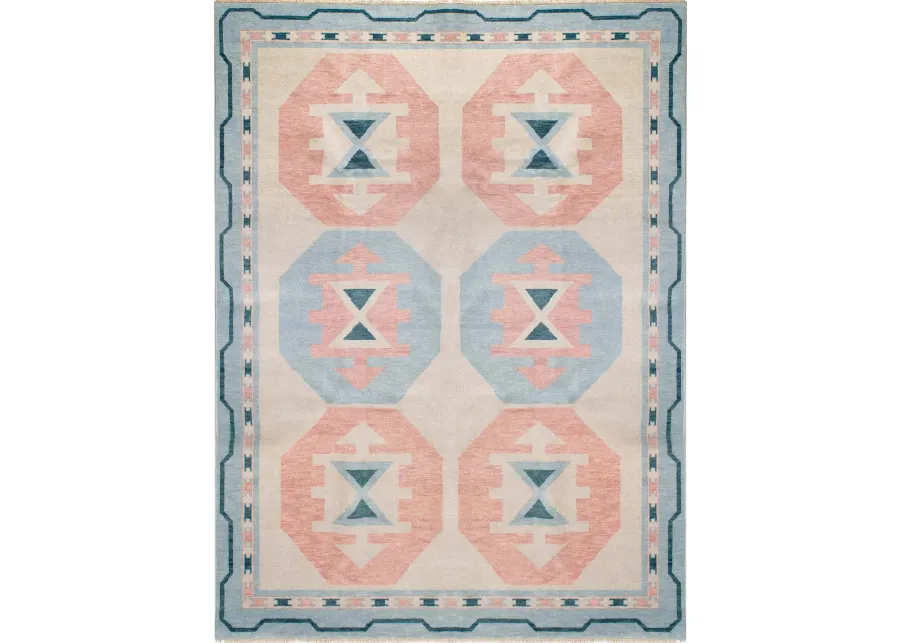 Charleston Pink Turkish Knot Rug