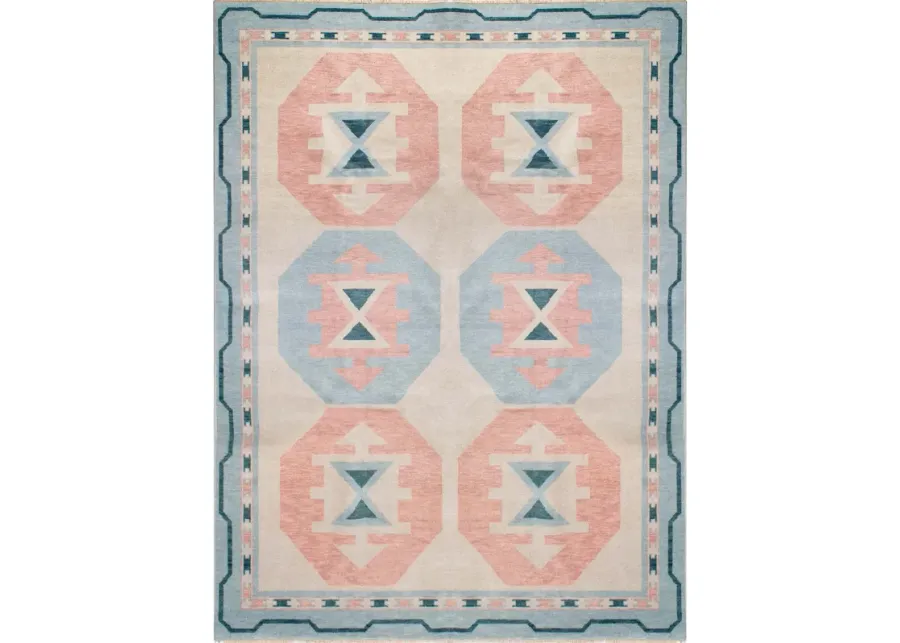 Charleston Pink Turkish Knot Rug