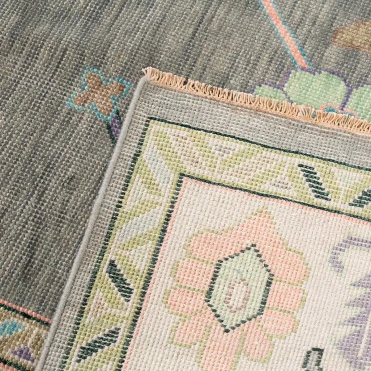 Poppy Pastel Turkish Knot Rug