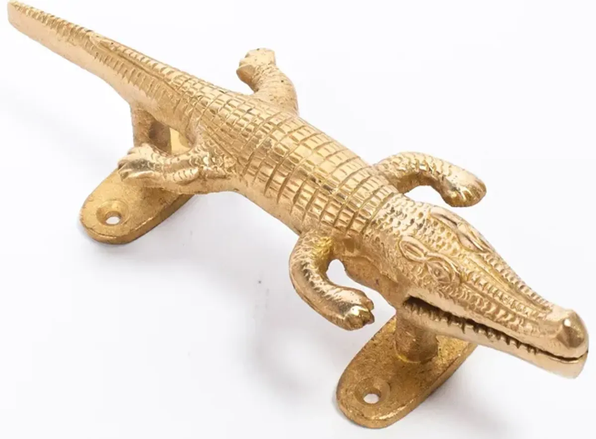 Brass Crocodile Handle