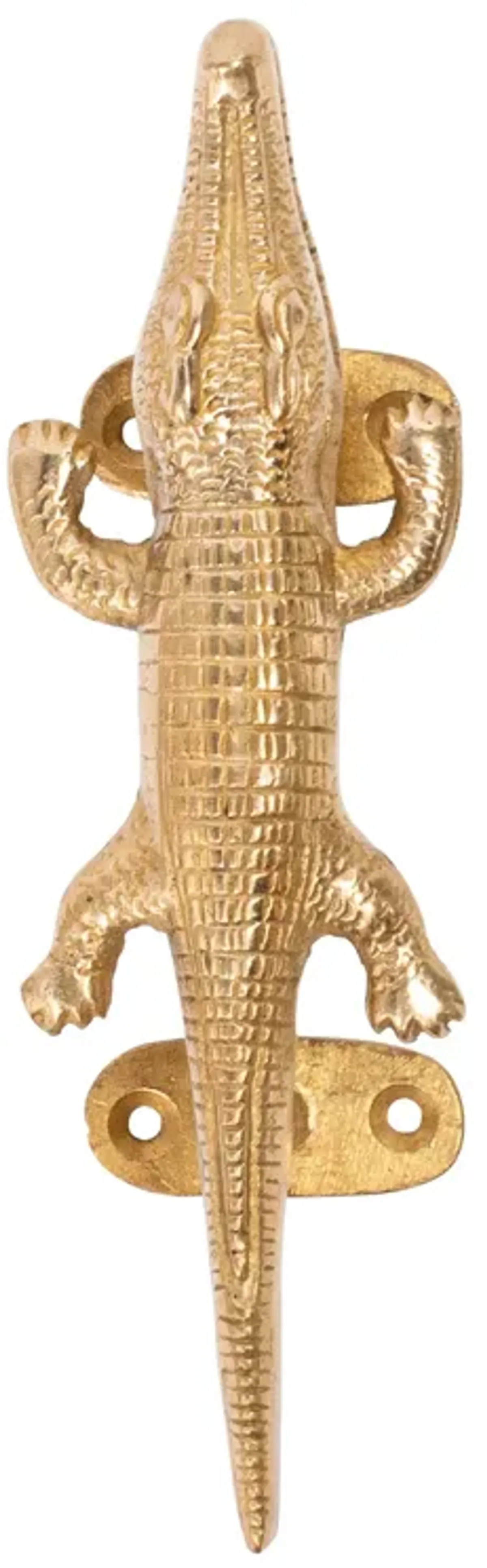 Brass Crocodile Handle