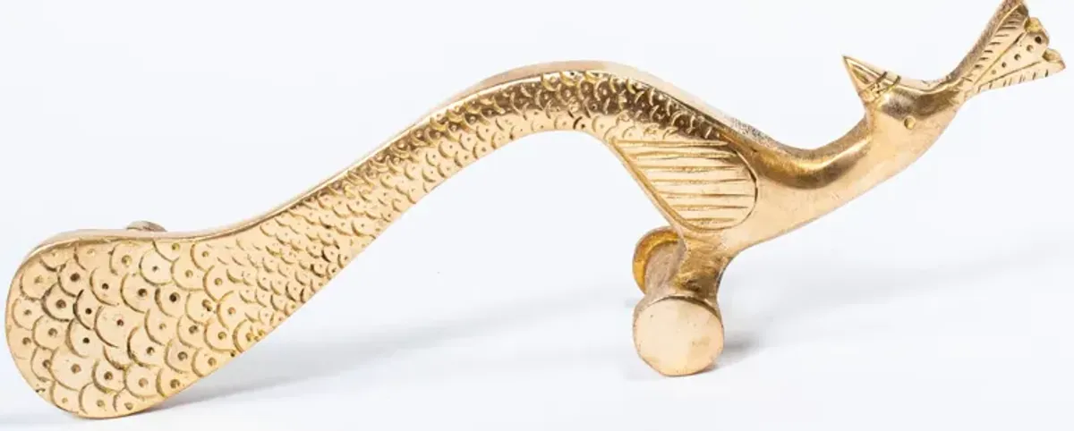 Brass Peacock Handle - Left