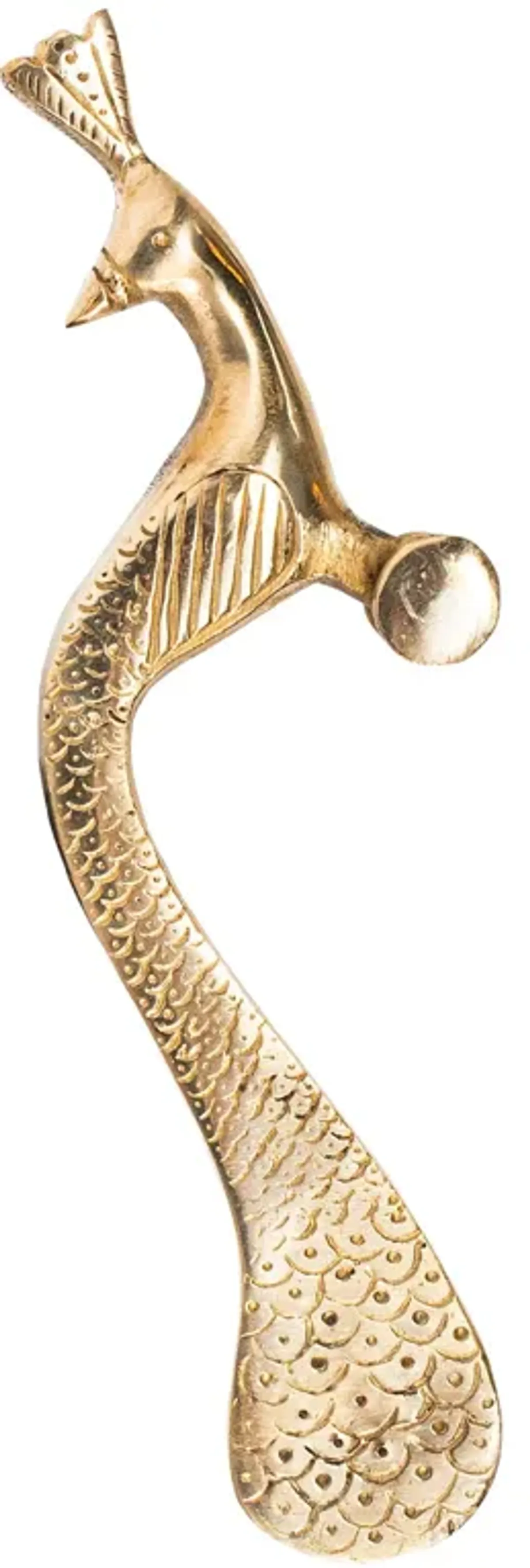 Brass Peacock Handle - Left