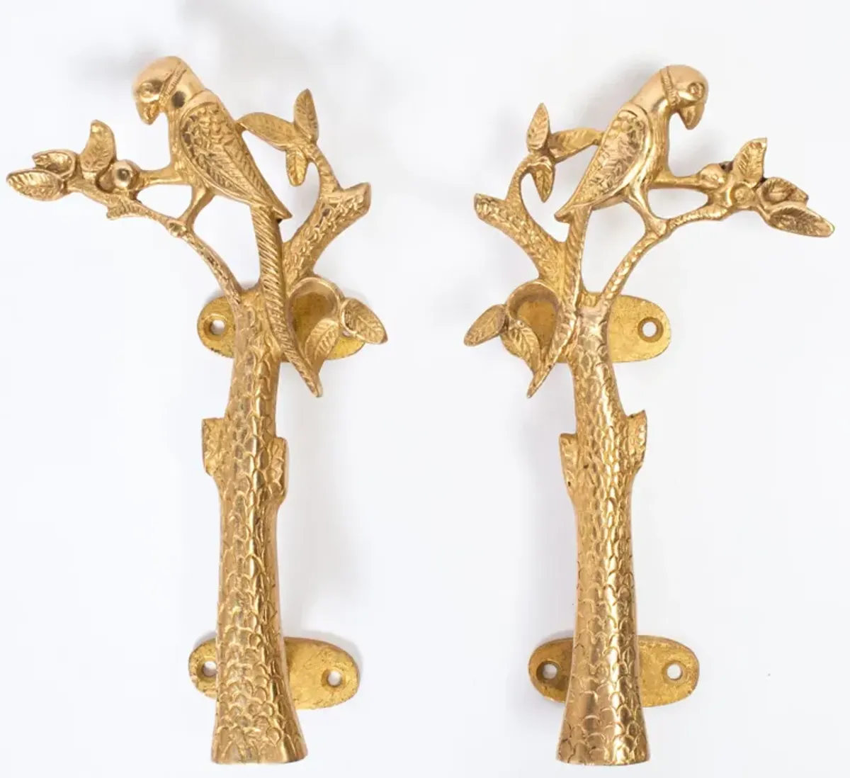 Brass Parrot Handle - Left