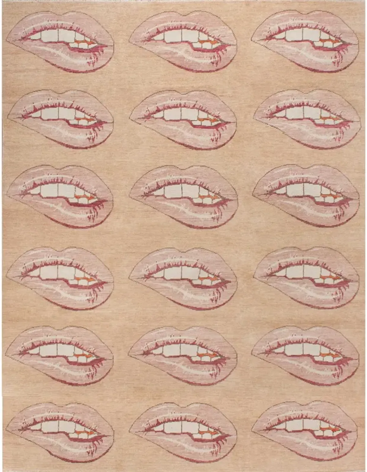 Lip Tease Turkish Knot Rug