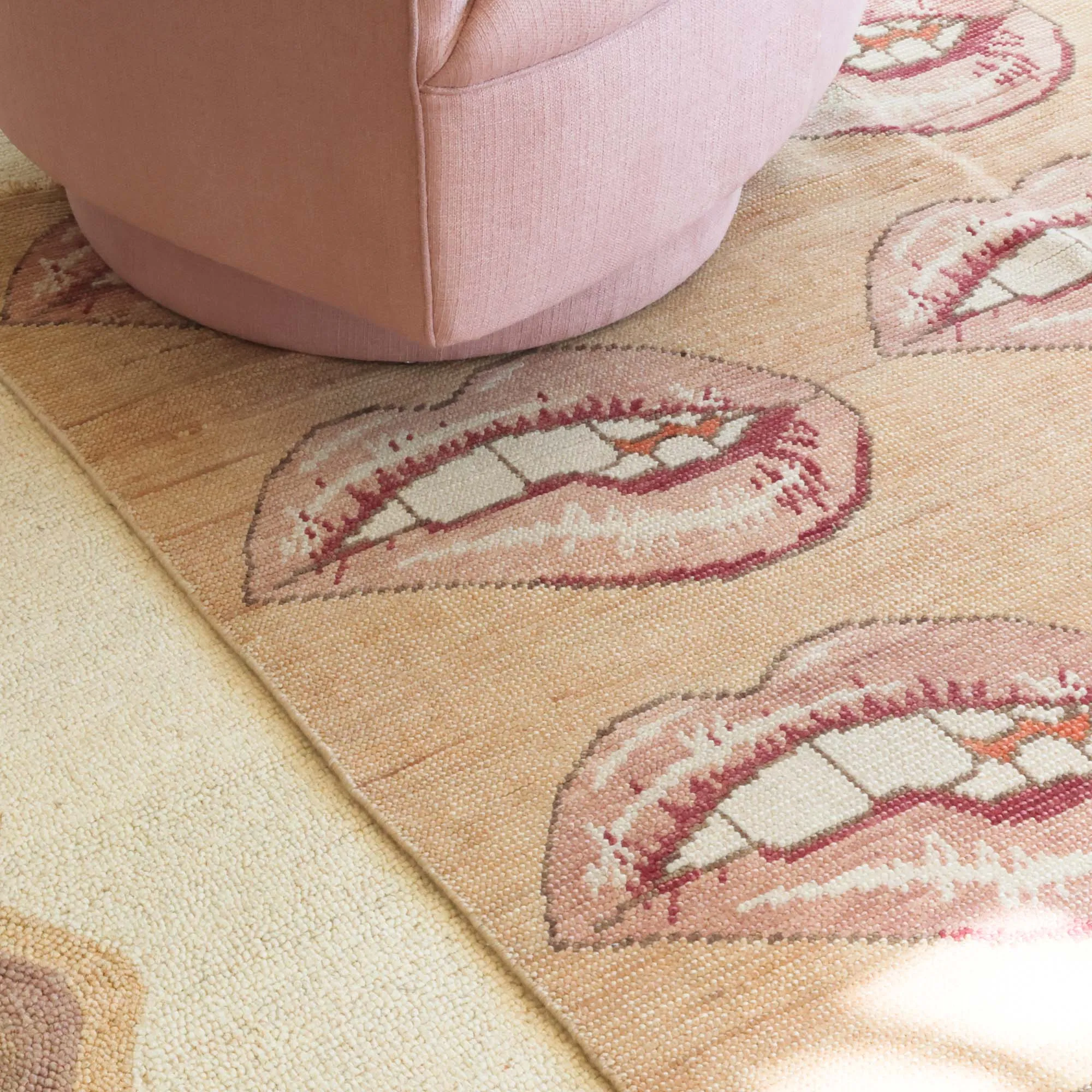 Lip Tease Turkish Knot Rug