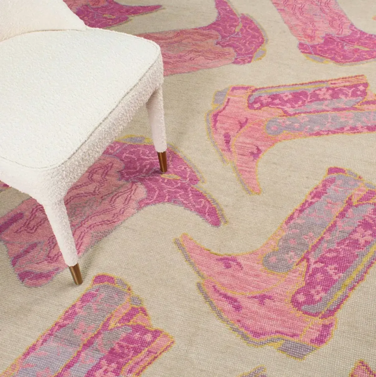 Pink Kicker Turkish Knot Rug