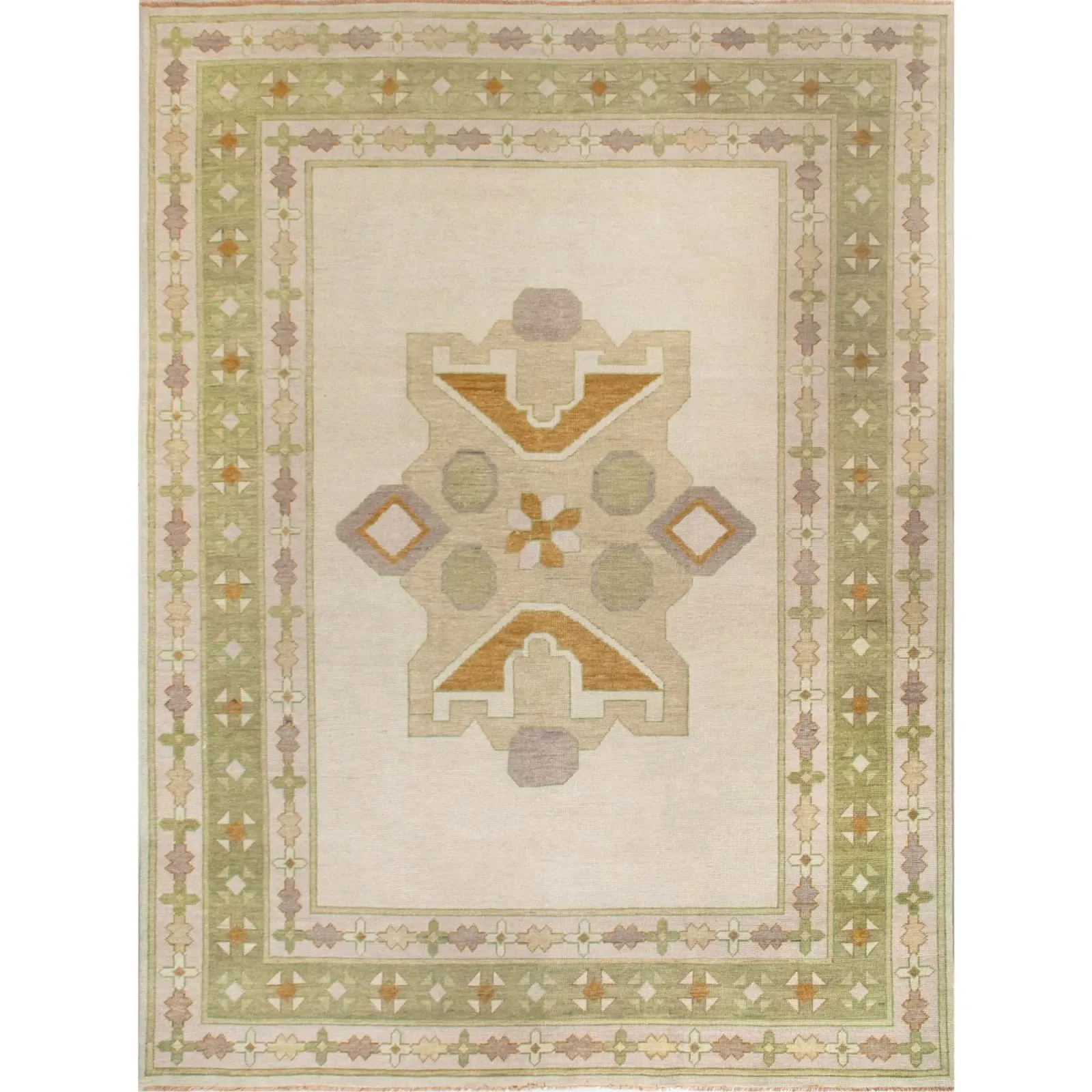 Celeste Olive Turkish Knot Rug