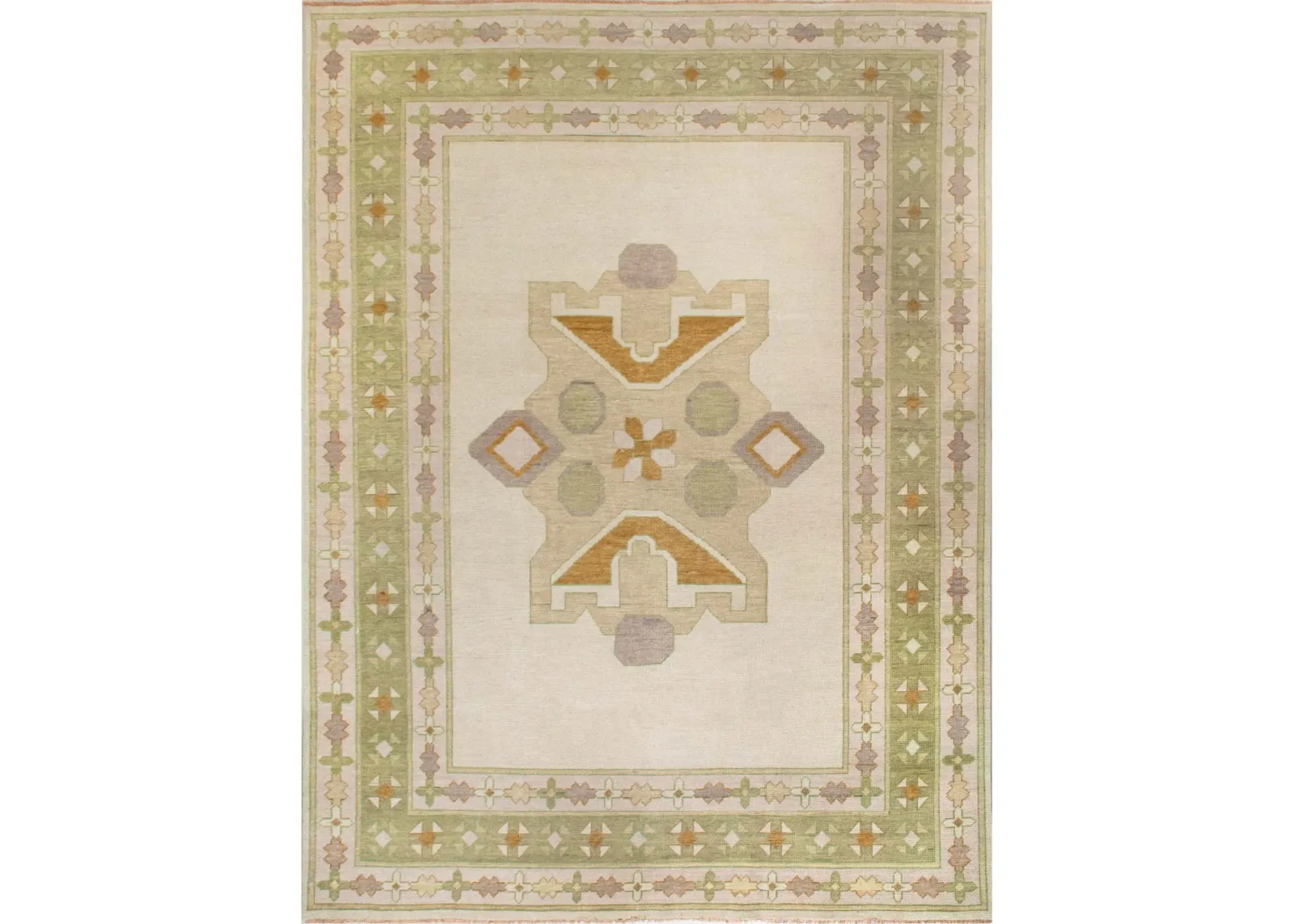 Celeste Olive Turkish Knot Rug