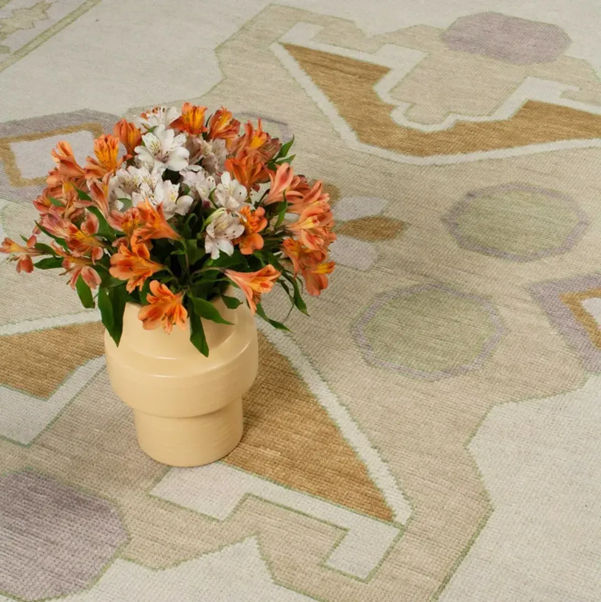 Celeste Olive Turkish Knot Rug