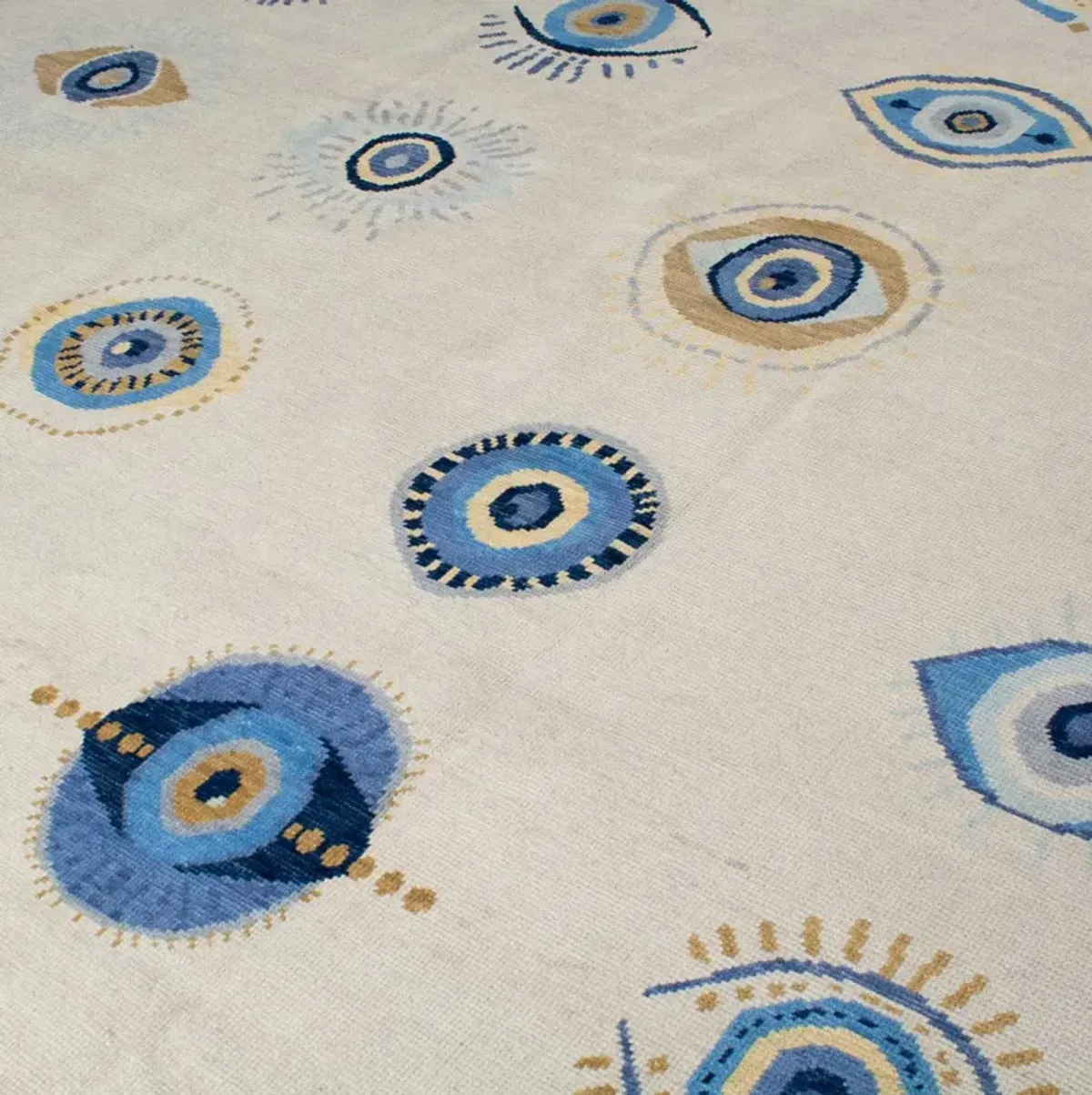 Blink Turkish Knot Rug in Blue