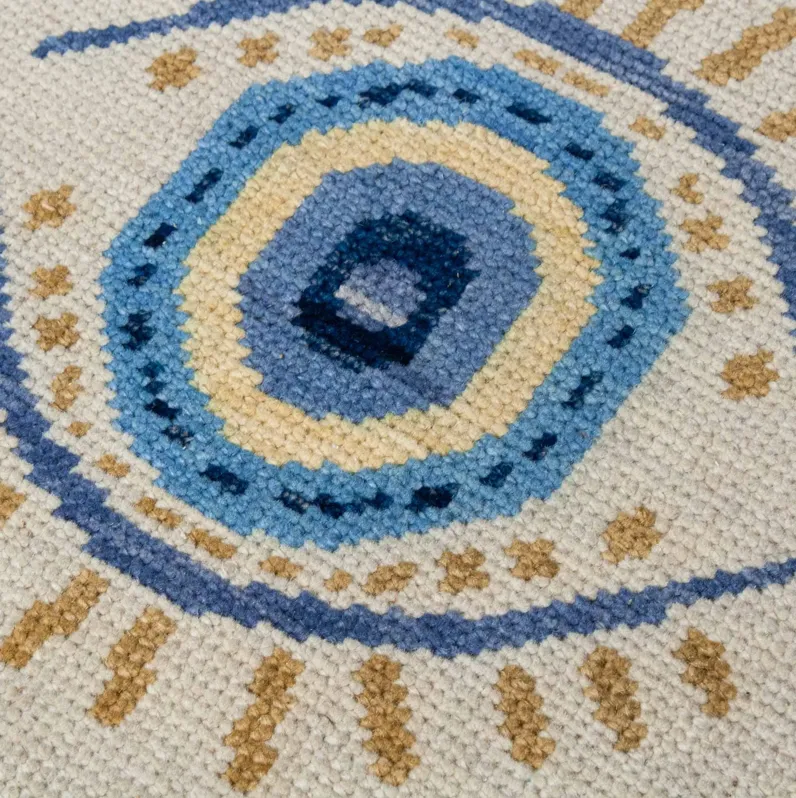 Blink Turkish Knot Rug in Blue