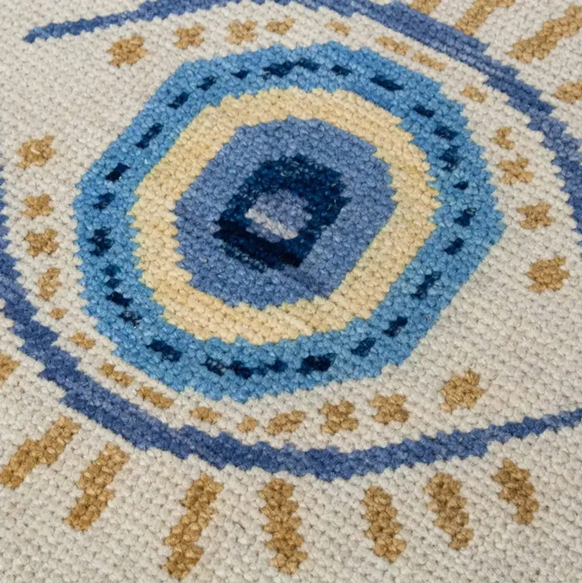 Blink Turkish Knot Rug in Blue