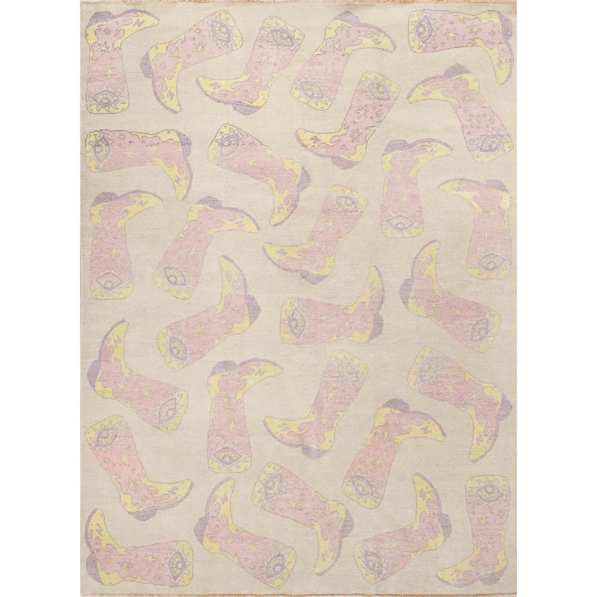 Pastel Kicker Turkish Knot Rug