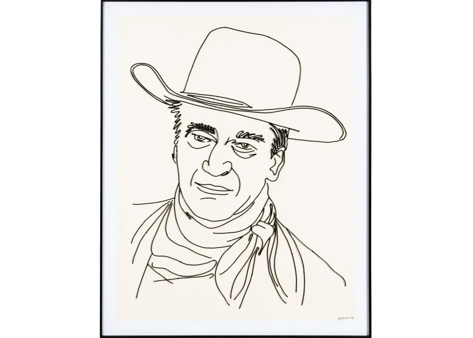 John Wayne Wire Portrait