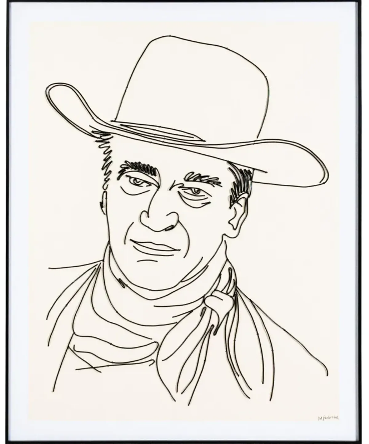 John Wayne Wire Portrait