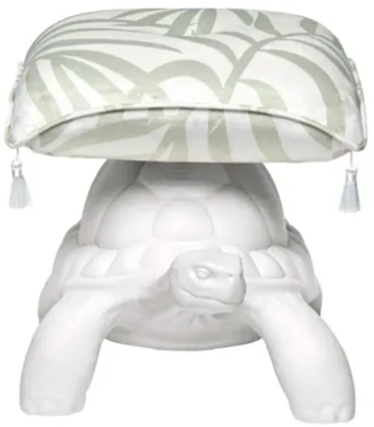 Turtle Carry Pouf - White