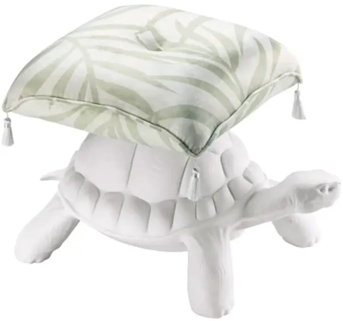 Turtle Carry Pouf - White