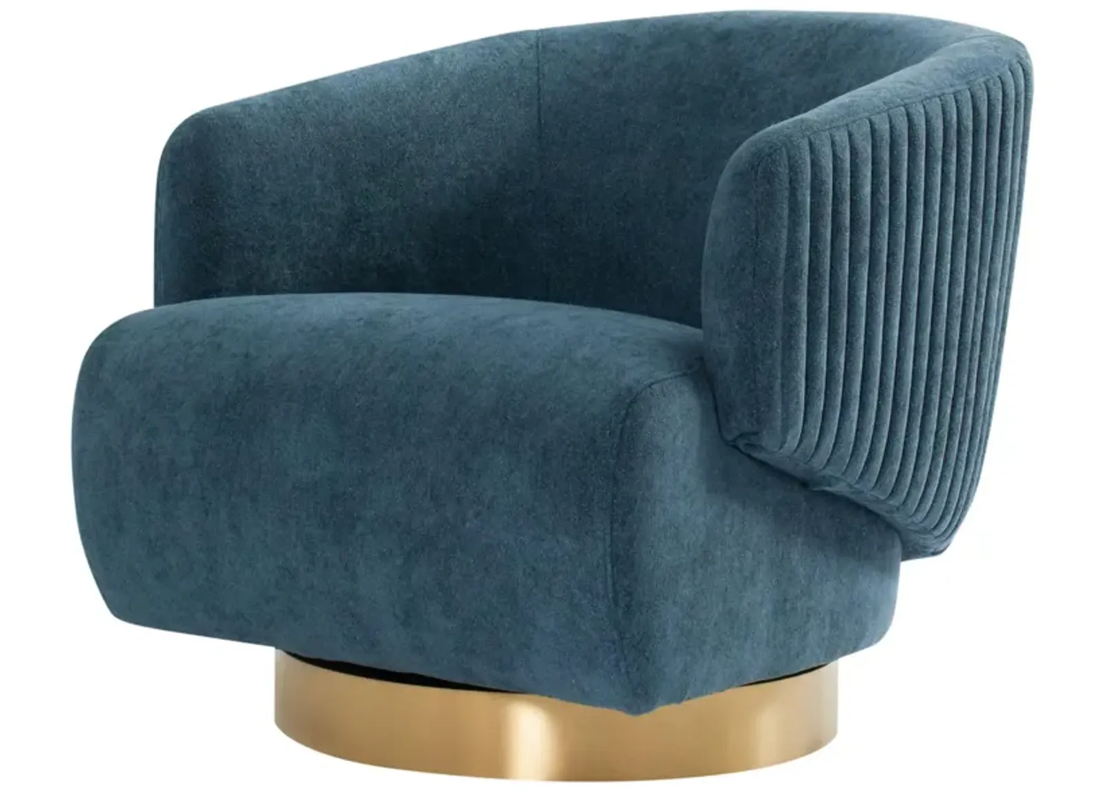 Come Next Monday Swivel Chair In Indigo