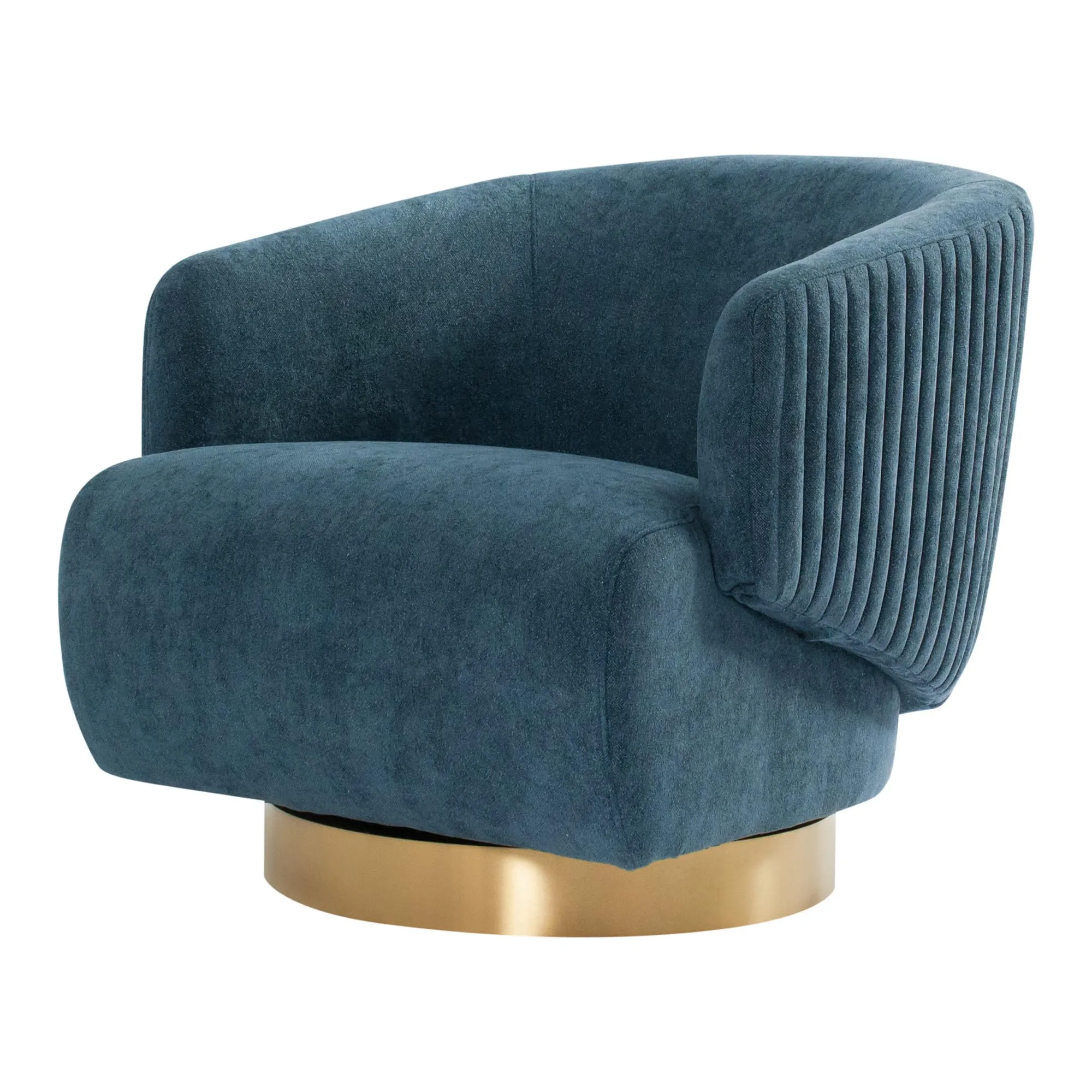 Come Next Monday Swivel Chair In Indigo