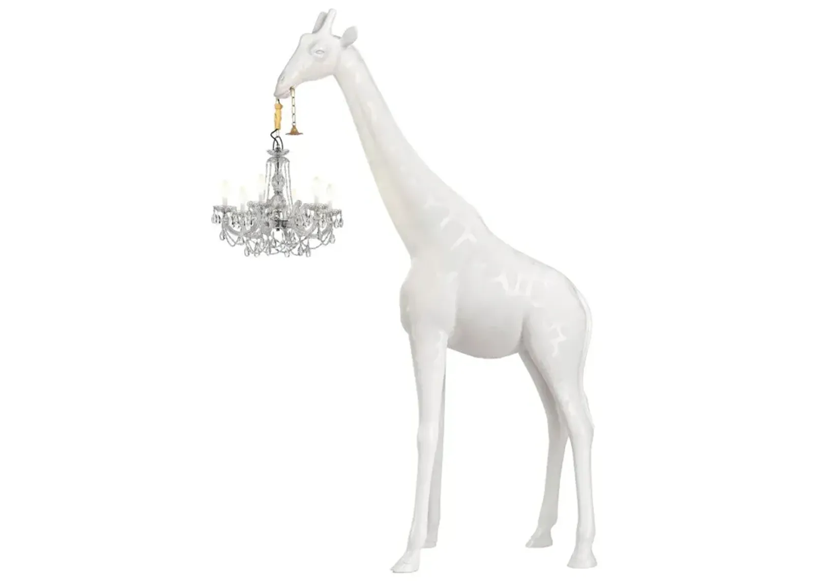 Giraffe In Love Outdoor - White