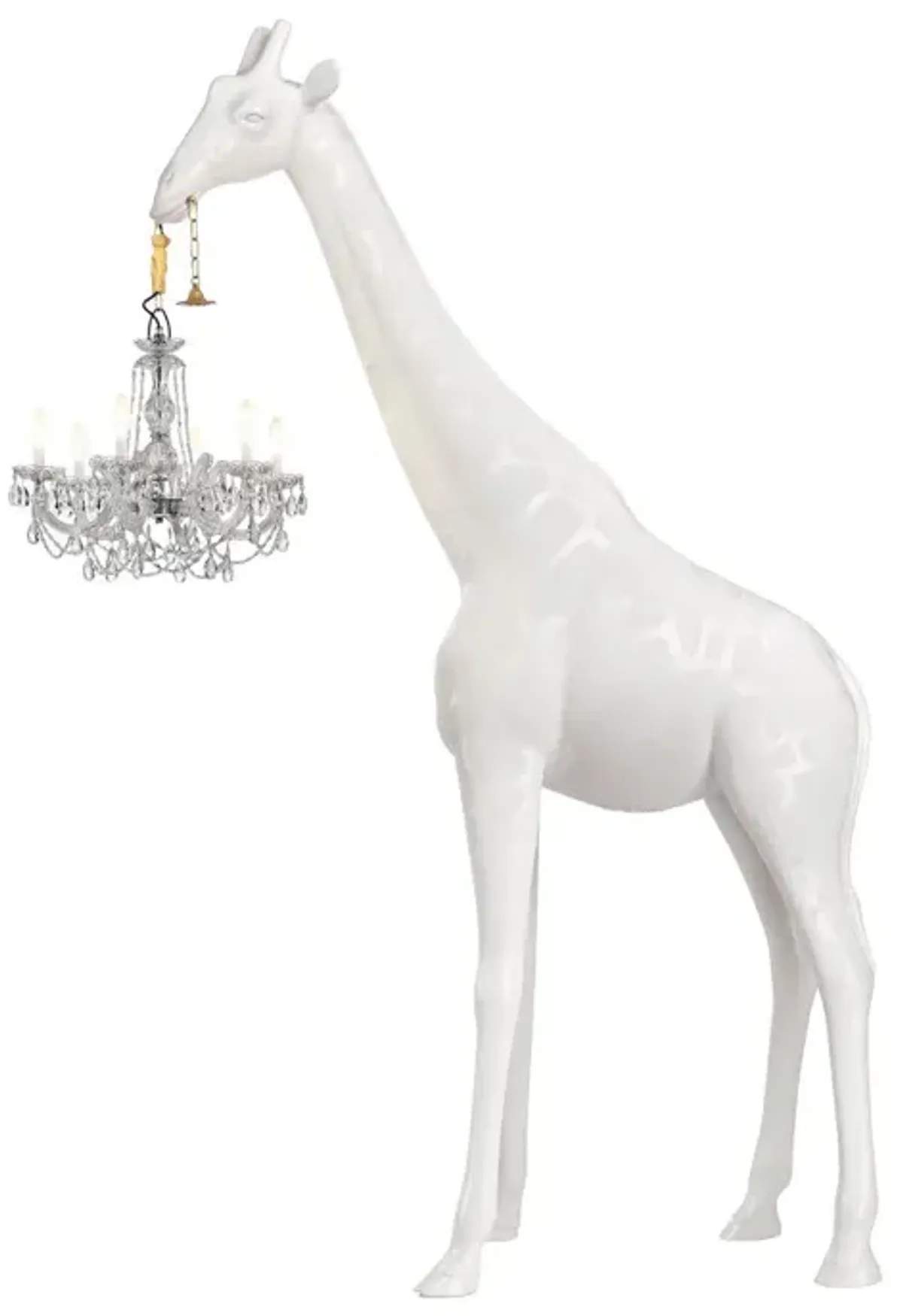 Giraffe In Love Outdoor - White