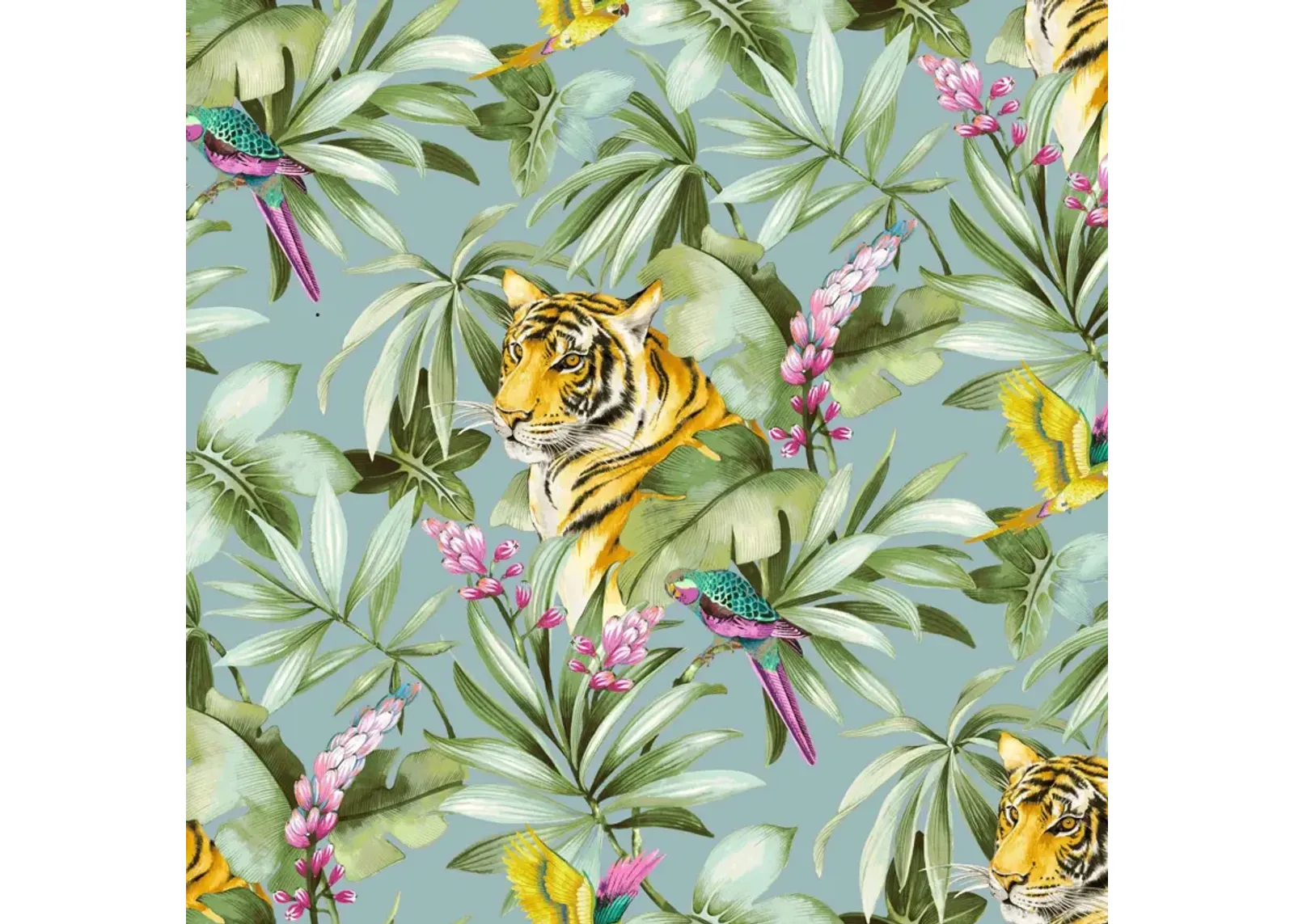 Mangrove Tiger Wallpaper - Blue