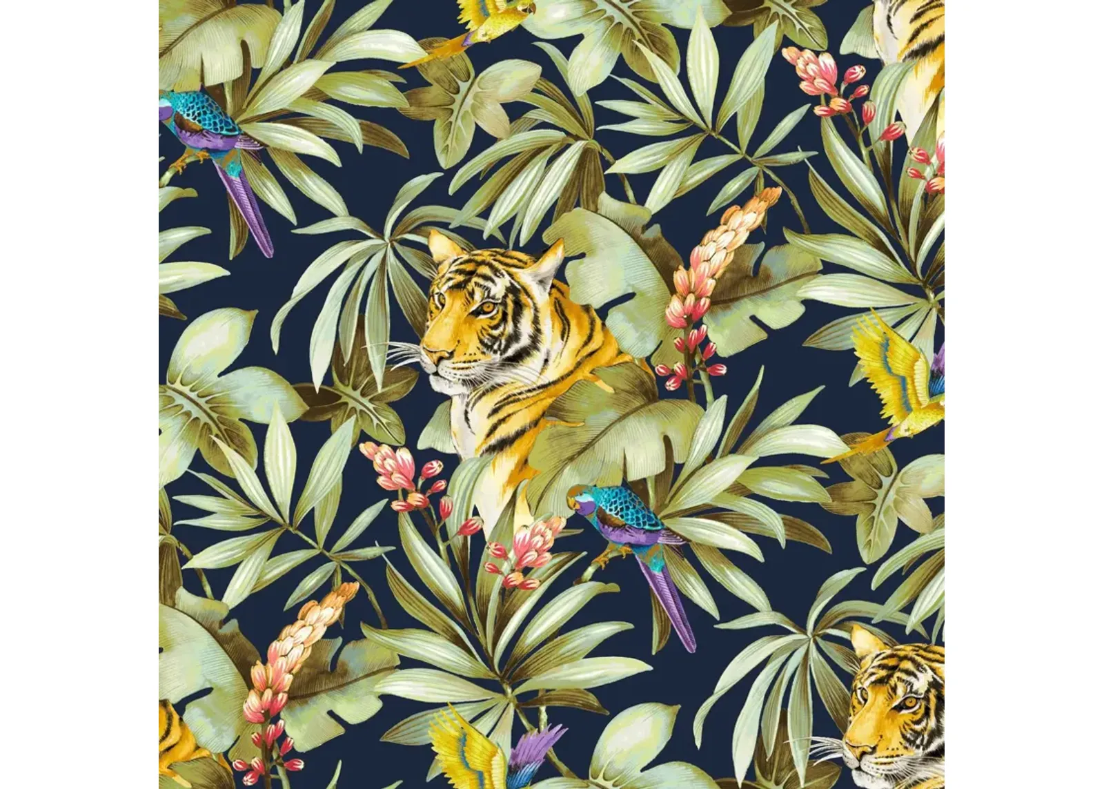 Mangrove Tiger Wallpaper - Navy