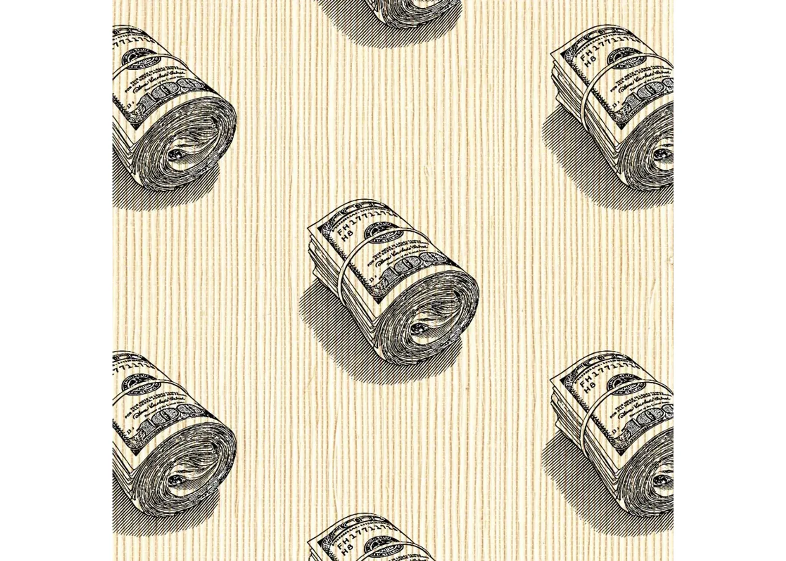 Dolla Toile Grasscloth Wallpaper