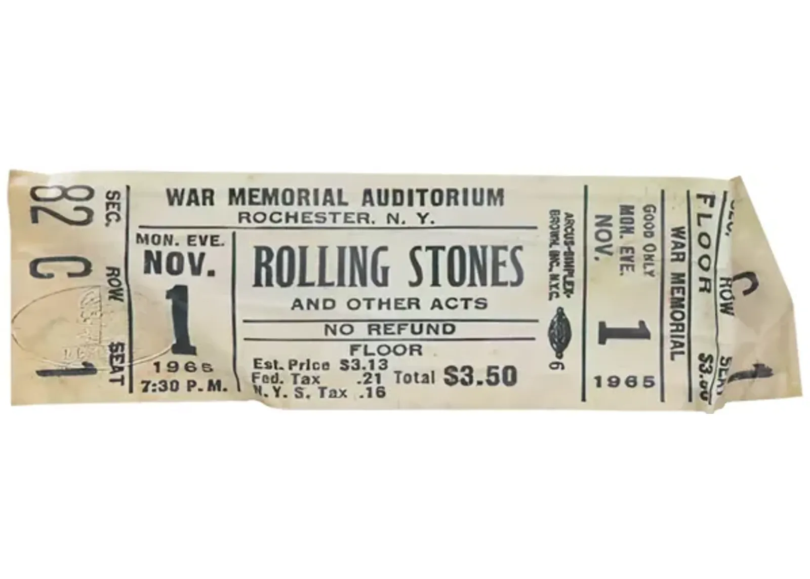 Rock ‘N Roll Stub - 1965