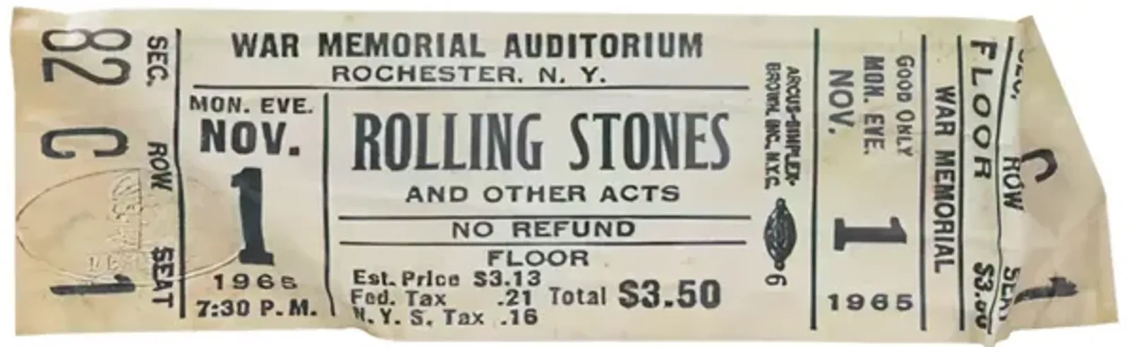 Rock ‘N Roll Stub - 1965