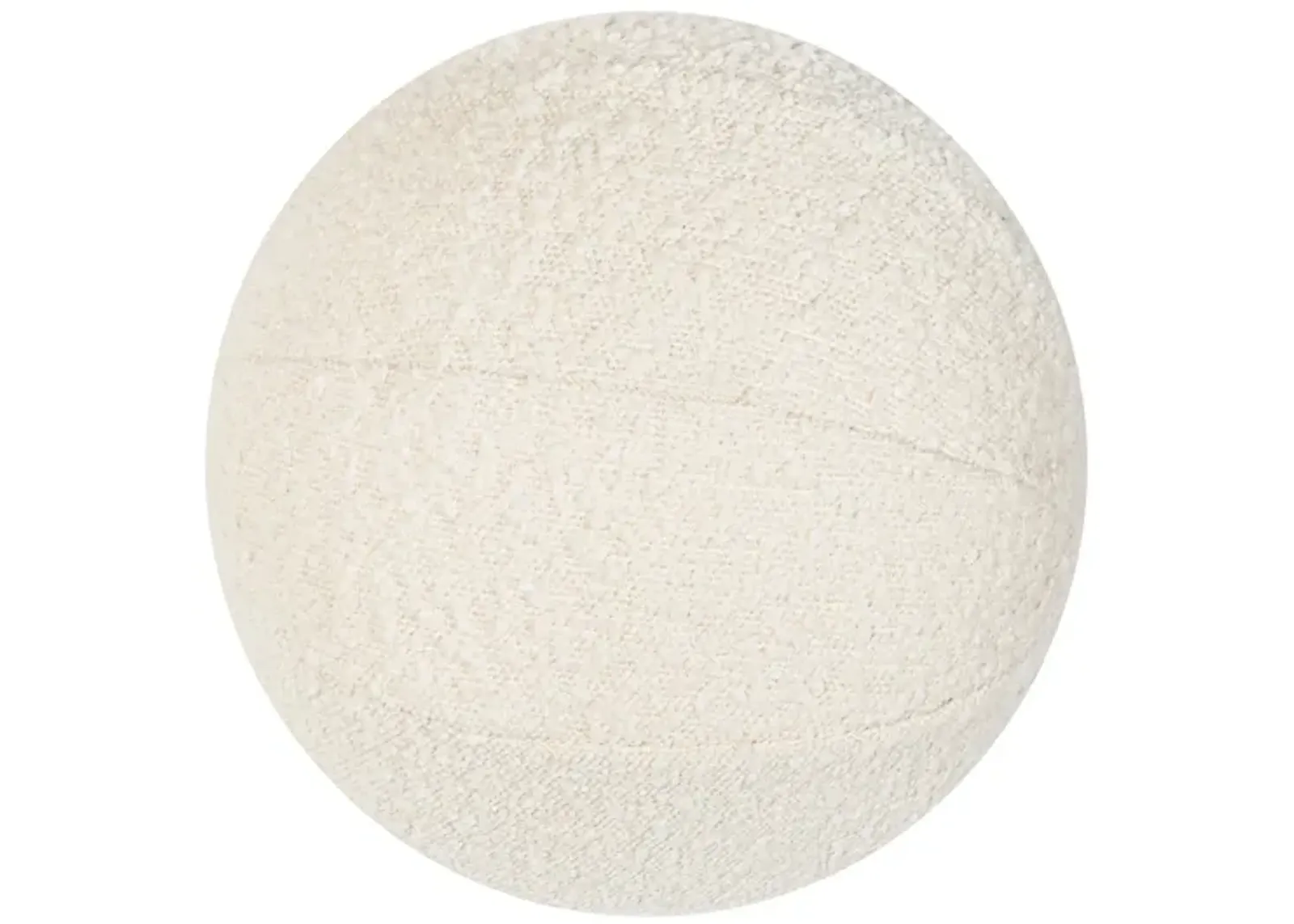 Ivory Boucle Round Pillow