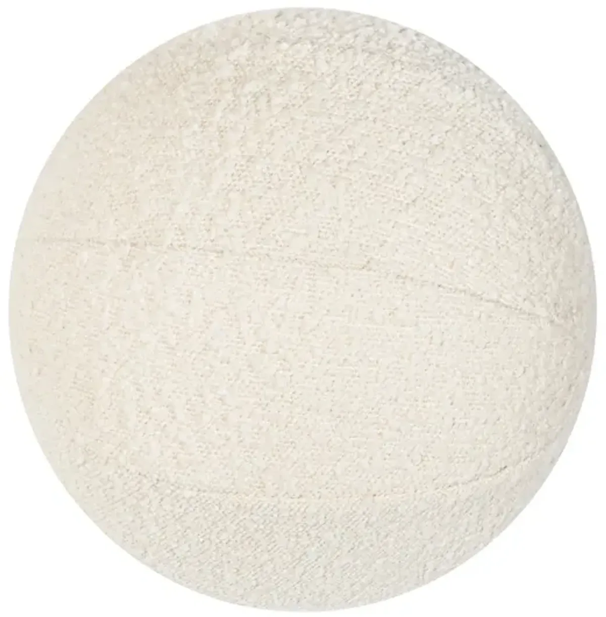 Ivory Boucle Round Pillow