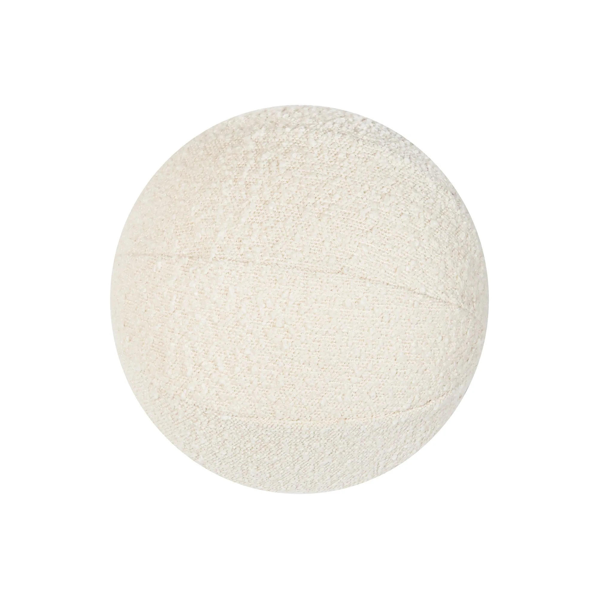 Ivory Boucle Round Pillow