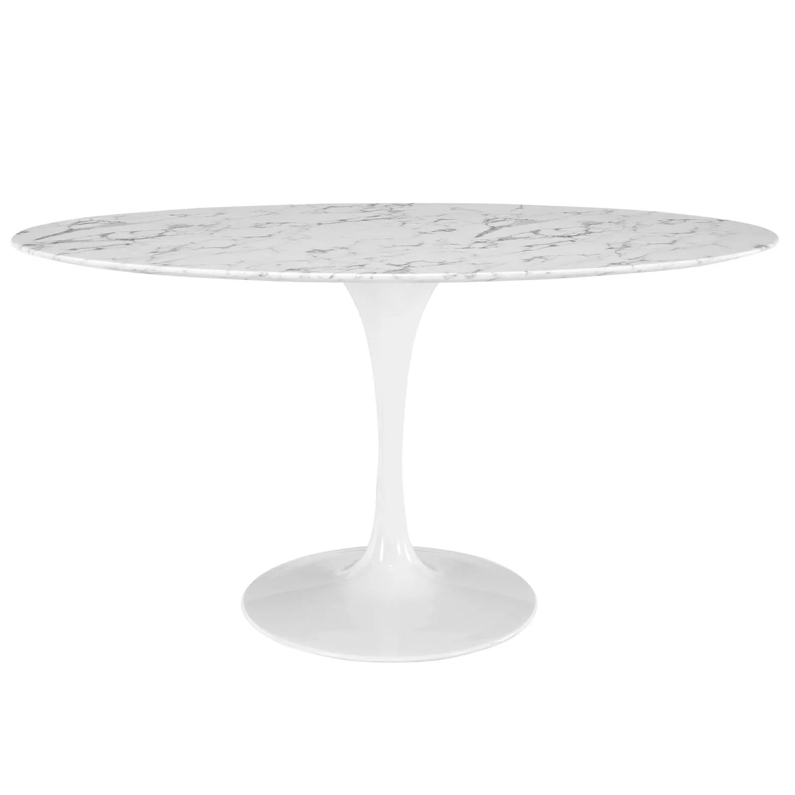 Amico 60" Oval Artificial Marble Dining Table