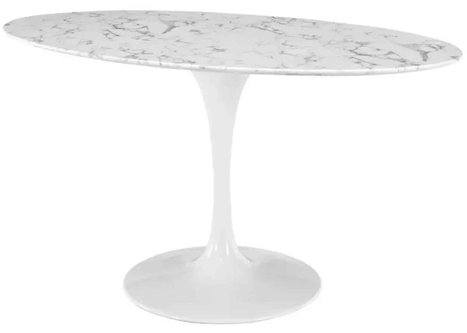 Amico 60" Oval Artificial Marble Dining Table