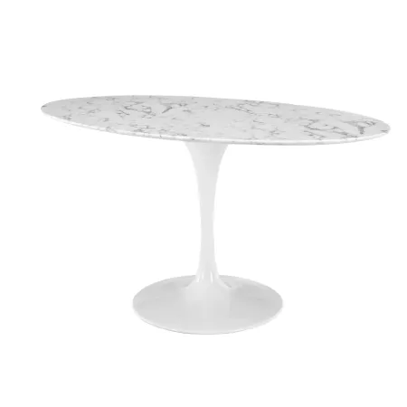 Amico 60" Oval Artificial Marble Dining Table
