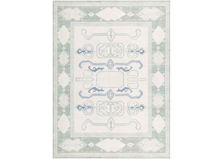 Clarita Blue Turkish Knot Rug