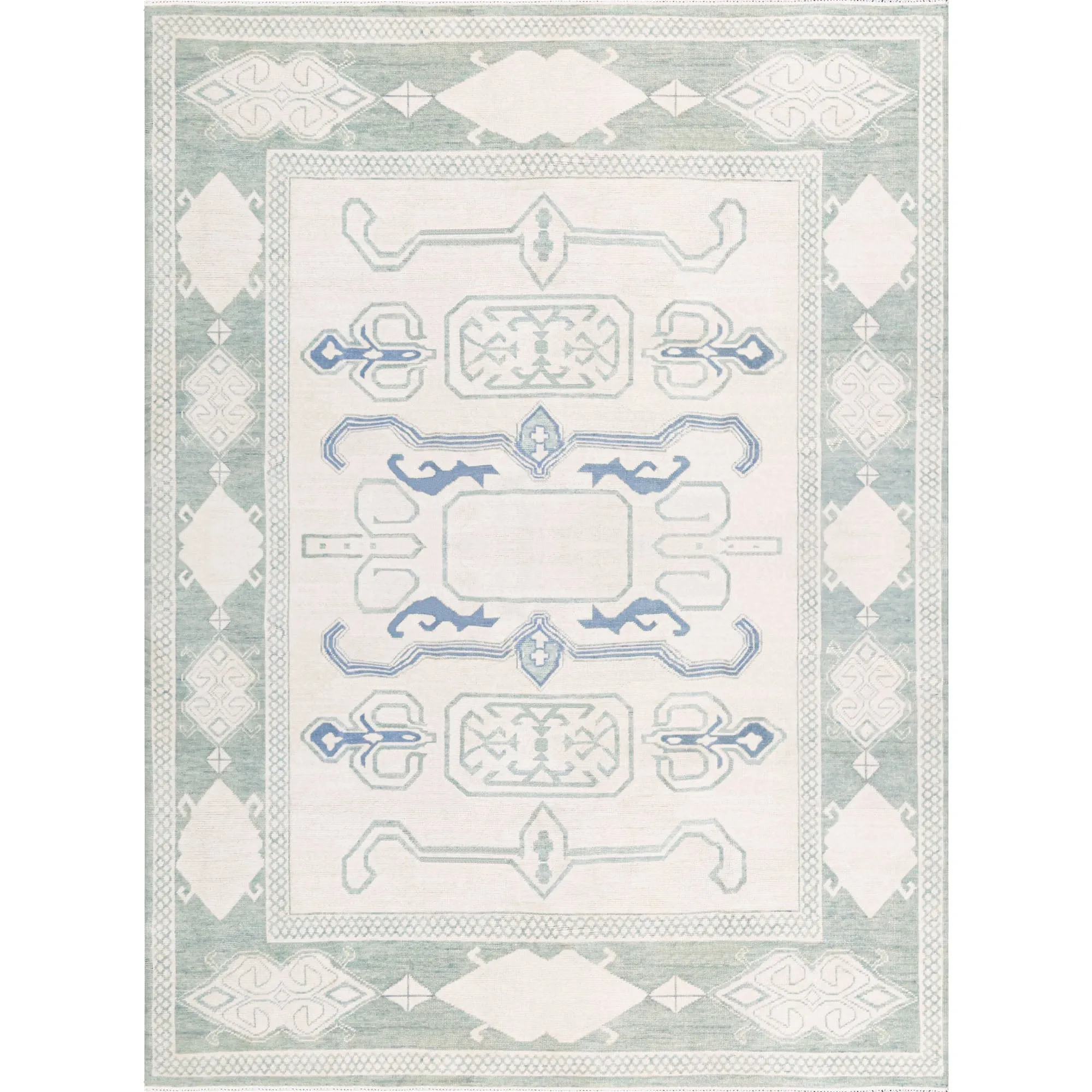 Clarita Blue Turkish Knot Rug