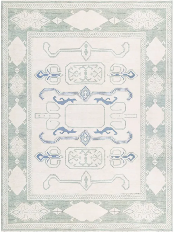 Clarita Blue Turkish Knot Rug