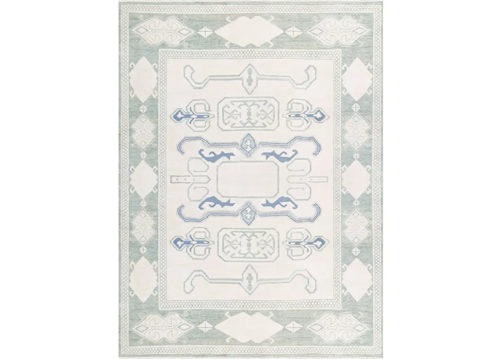 Clarita Blue Turkish Knot Rug