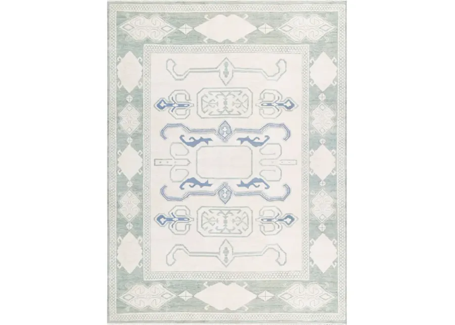 Clarita Blue Turkish Knot Rug