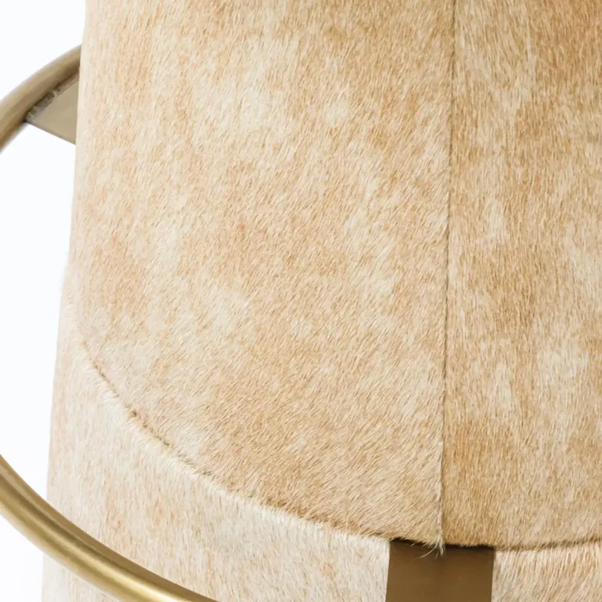 Mushroom Counter Stool in Neutral Cowhide