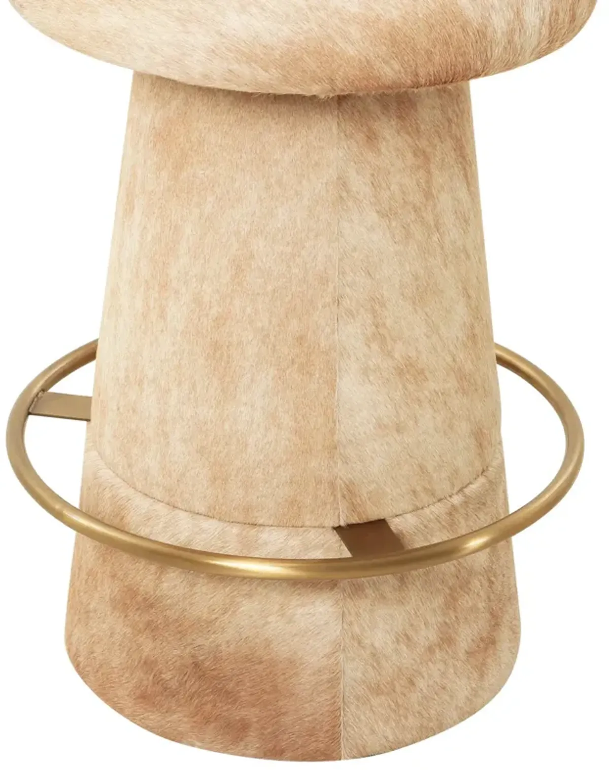 Mushroom Counter Stool in Neutral Cowhide