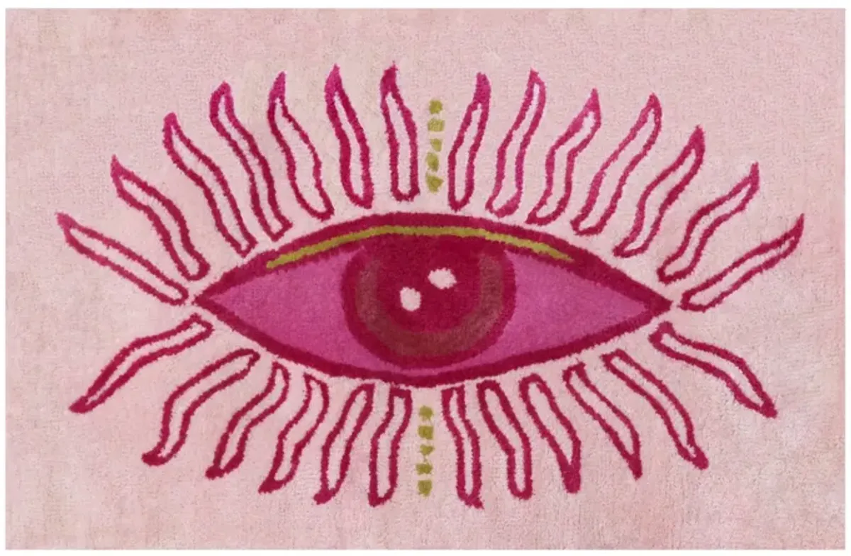 Sol Eye Tufted Mat in Pink