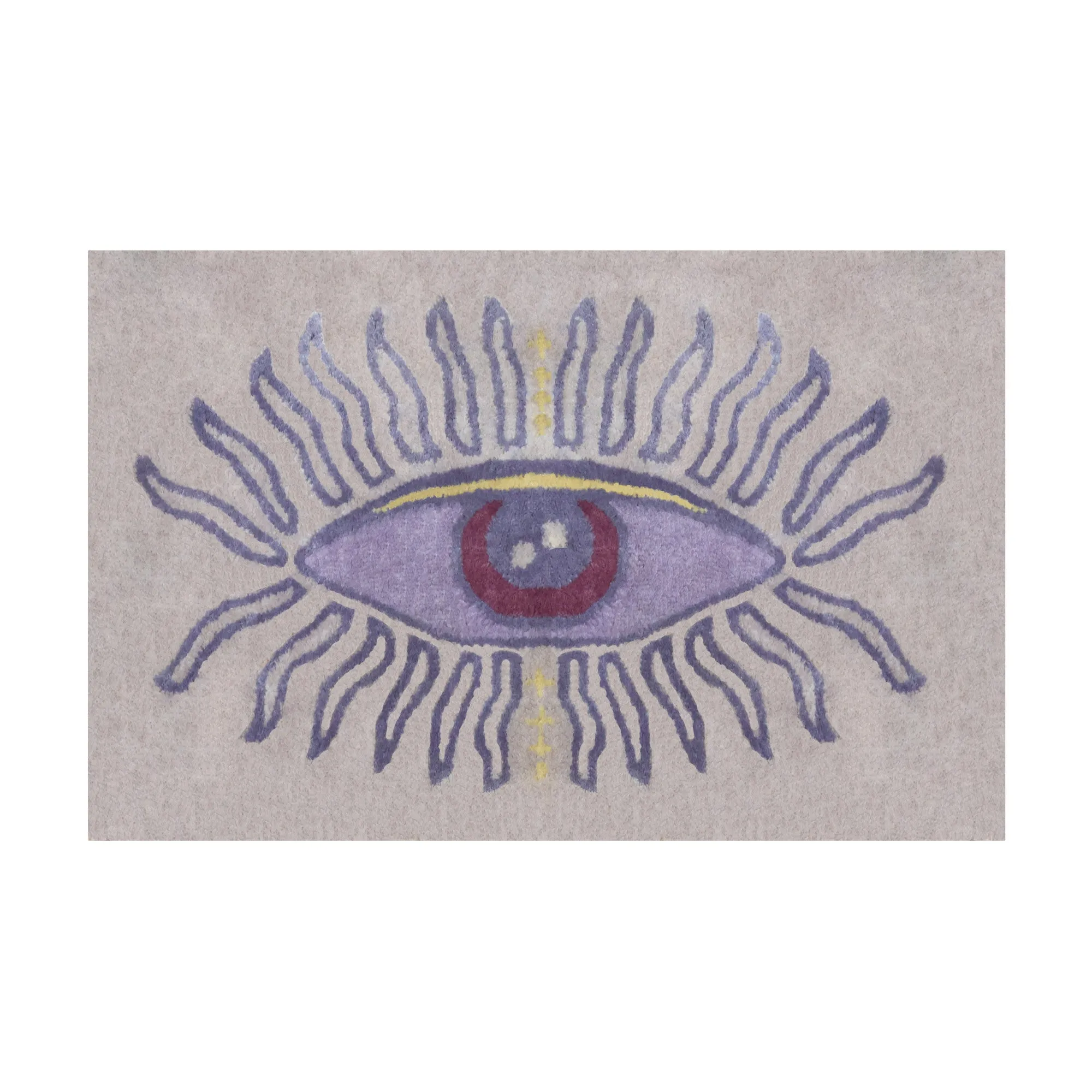 Sol Eye Tufted Mat in Purple